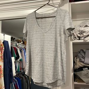 Lululemon grey striped v neck